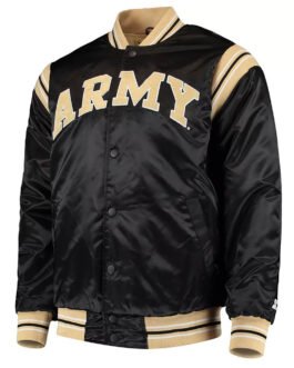 Army Black Knights The Enforcer Black Satin Jacket