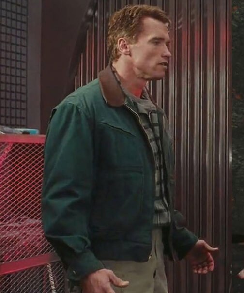 Total Recall Arnold Schwarzenegger Green Jacket - Image 5