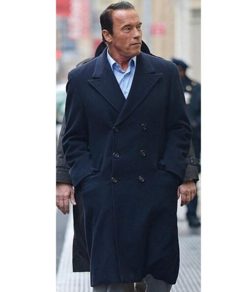 NY City Arnold Schwarzenegger Navy Trench Coat - Image 6