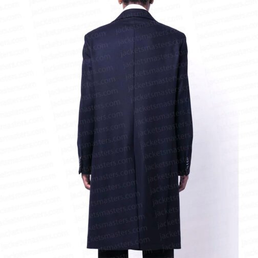 NY City Arnold Schwarzenegger Navy Trench Coat - Image 4