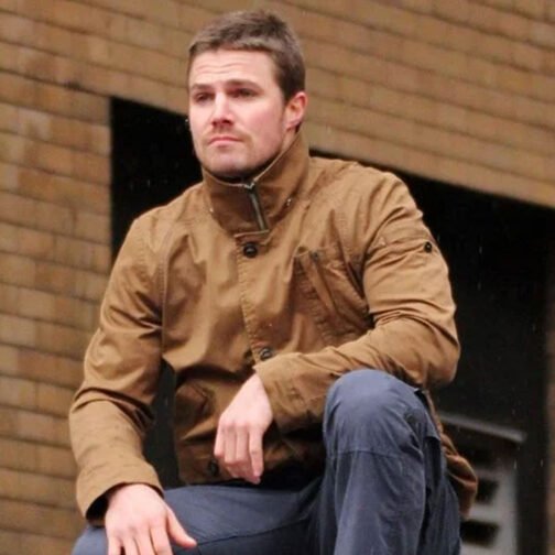 Arrow Season 2 Oliver Queen Brown Cotton Jacket - Image 20