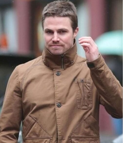 Arrow Season 2 Oliver Queen Brown Cotton Jacket - Image 10