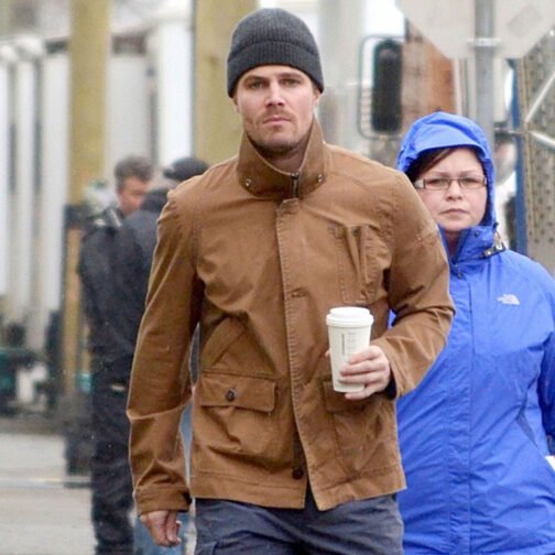 Arrow Season 2 Oliver Queen Brown Cotton Jacket - Image 17