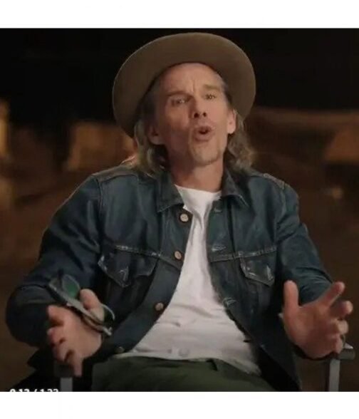 Ethan Hawke Moon Knight Denim Blue Jacket