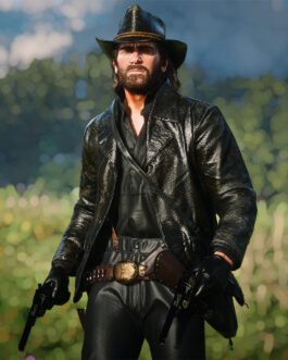 Arthur Morgan RDR2 Black Leather Blazer