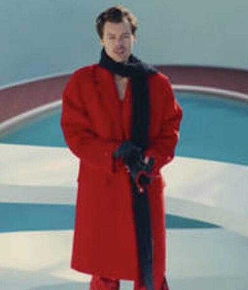 Harry Styles As It Was Red Wool Coat - Image 10
