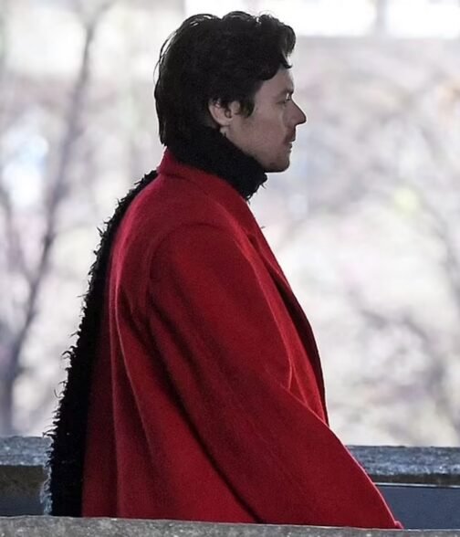 Harry Styles As It Was Red Wool Coat - Image 7