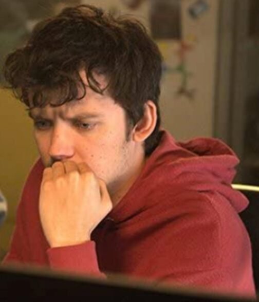 Choose Or Die Asa Butterfield Maroon Hoodie - Image 2