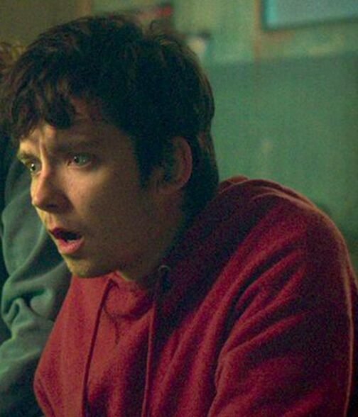 Choose Or Die Asa Butterfield Maroon Hoodie - Image 4