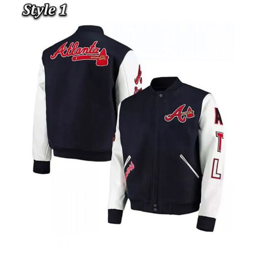 ATL Atlanta Braves Varsity Letterman Jacket - Image 5