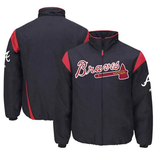 Atlanta Braves On-Field Navy Jacket - Image 3