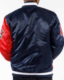 Atlanta Braves Starter Red and Blue Satin Jacket