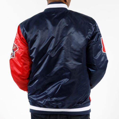 Atlanta Braves Starter Red and Blue Satin Jacket - Image 2