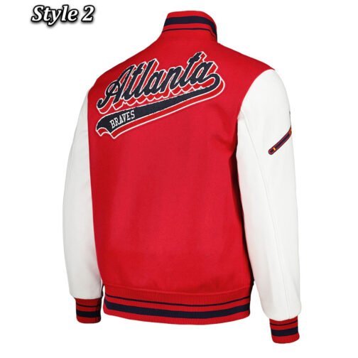 ATL Atlanta Braves Varsity Letterman Jacket - Image 4