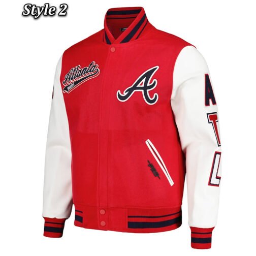 ATL Atlanta Braves Varsity Letterman Jacket - Image 2