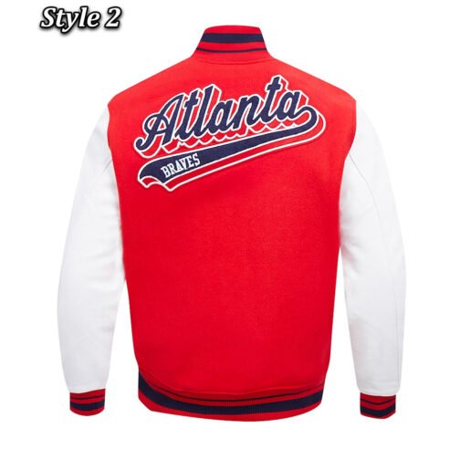 ATL Atlanta Braves Varsity Letterman Jacket - Image 7
