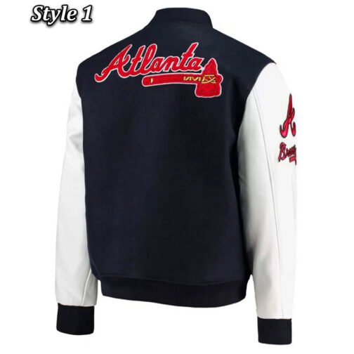 ATL Atlanta Braves Varsity Letterman Jacket - Image 3
