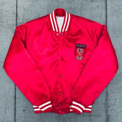 1990’s Atlanta Falcons Red Satin Bomber Jacket