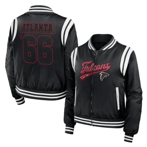 Atlanta Falcons Black Bomber Full-Zip Jacket - Image 3