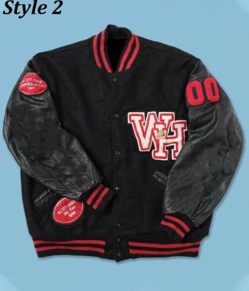 Atlanta Falcons WH Black Letterman Jacket - Image 2