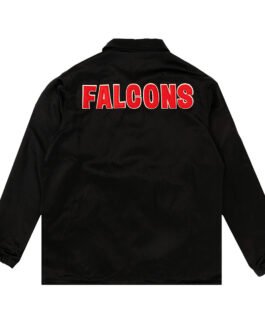 Atlanta Falcons Black Satin Windbreaker