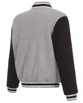 Atlanta Falcons Gray and Black Varsity Wool Jacket
