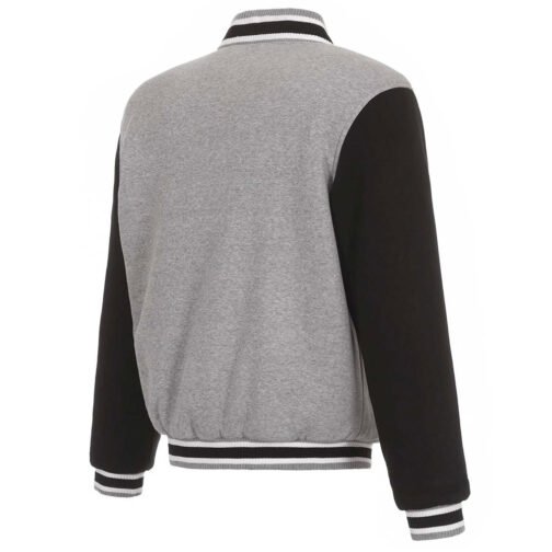 Atlanta Falcons Gray and Black Varsity Wool Jacket - Image 2
