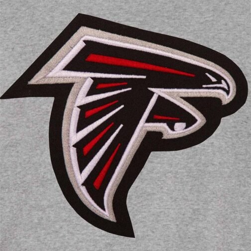 Atlanta Falcons Gray and Black Varsity Wool Jacket - Image 3