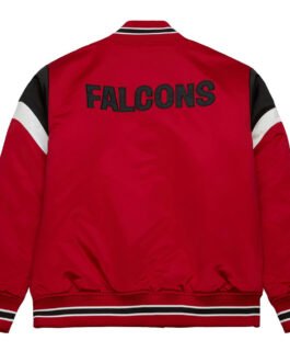 Atlanta Falcons Heavyweight Red Satin Jacket
