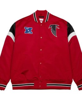 Atlanta Falcons Heavyweight Red Satin Jacket