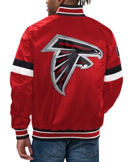 Atlanta Falcons Locker Room Red Varsity Satin Jacket