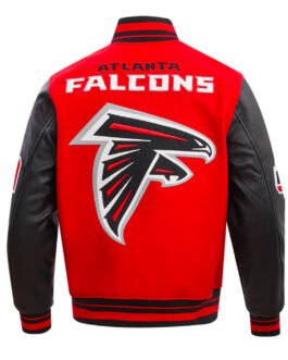 Atlanta Falcons Mashup Red and Black Varsity Jacket