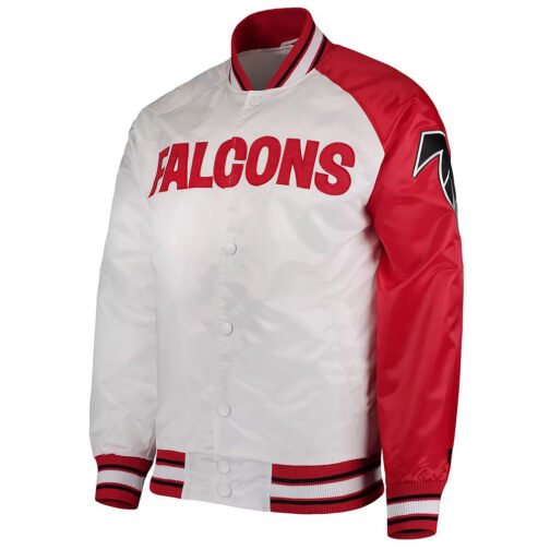 Red/White Atlanta Falcons Start of Season Retro Satin Jacket
