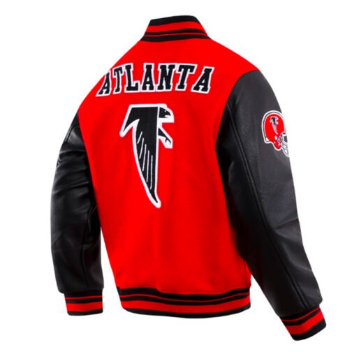 Retro Atlanta Falcons Classic Rib Varsity Jacket - Image 7