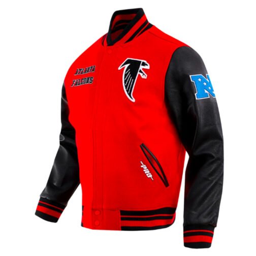 Retro Atlanta Falcons Classic Rib Varsity Jacket - Image 5