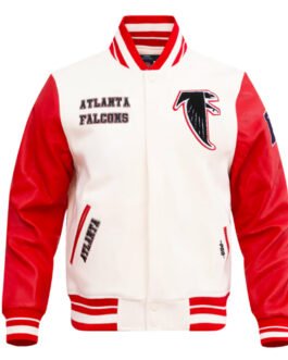 Retro Atlanta Falcons Classic Rib Varsity Jacket
