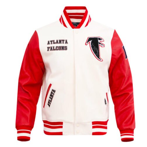 Retro Atlanta Falcons Classic Rib Varsity Jacket - Image 2