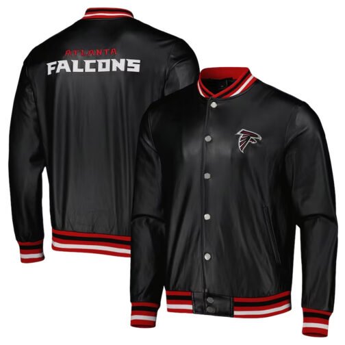 Atlanta Falcons The Wild Collective Metallic Black Jacket - Image 3
