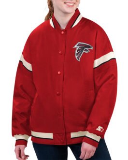 Atlanta Falcons Tournament Red Varsity Jacket