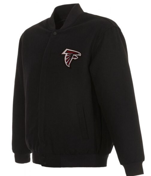 Varsity Atlanta Falcons Black Wool Jacket