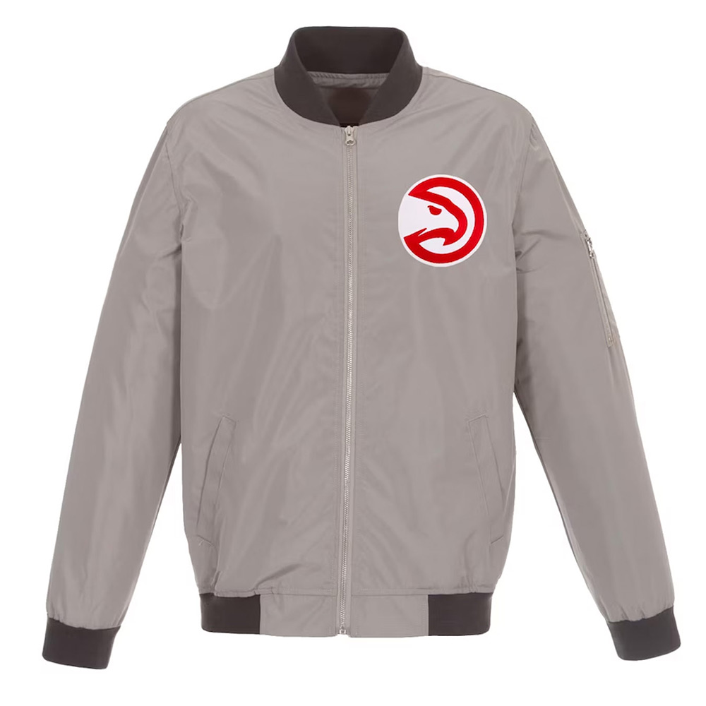 Atlanta Hawks Bomber Nylon Lightweight Jacket - Image 2