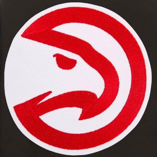Atlanta Hawks Black Poly Twill Jacket - Image 3