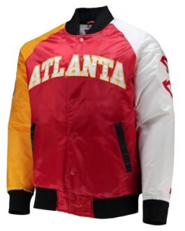 Atlanta Hawks Tricolor Satin Starter Jacket