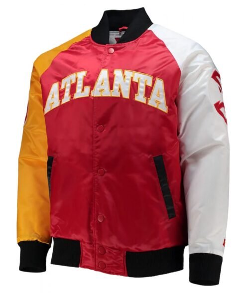 Atlanta Hawks Tricolor Satin Starter Jacket