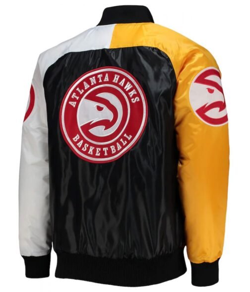 Atlanta Hawks Tricolor Satin Starter Jacket - Image 2