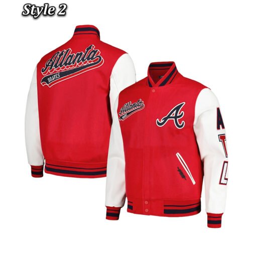 ATL Atlanta Braves Varsity Letterman Jacket - Image 6