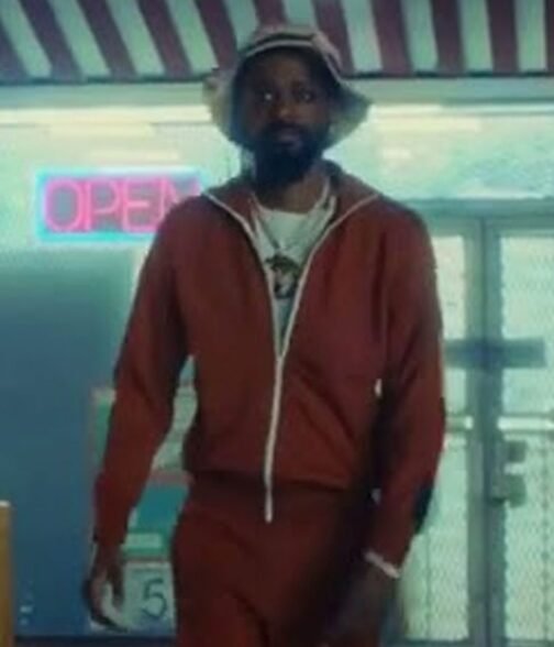 Lakeith Stanfield Atlanta Season 4 Orange Cotton Jacket - Image 2