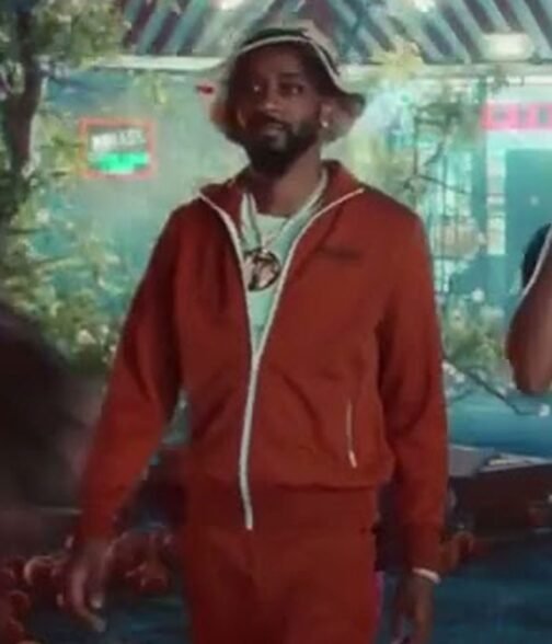 Lakeith Stanfield Atlanta Season 4 Orange Cotton Jacket - Image 3