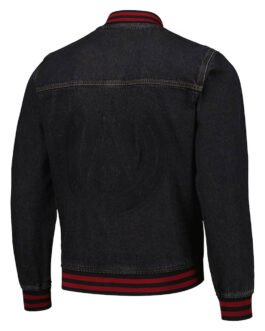 Atlanta United FC Black Denim Bomber Jacket