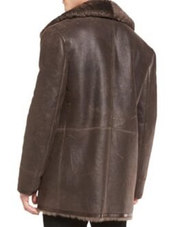 James Mcavoy Atomic Blonde Brown Shearling Leather Coat